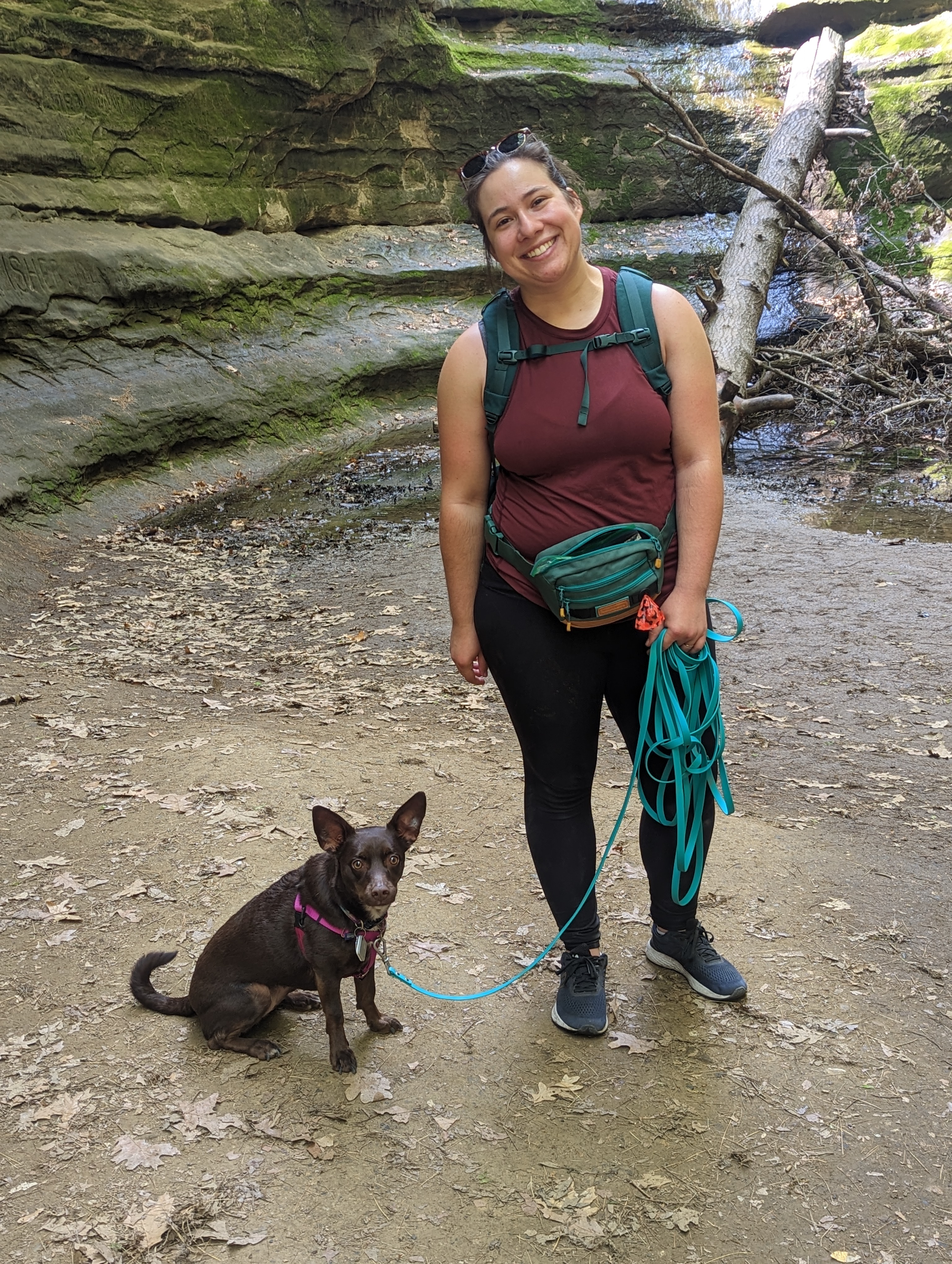 Claire and Olivia on a hike